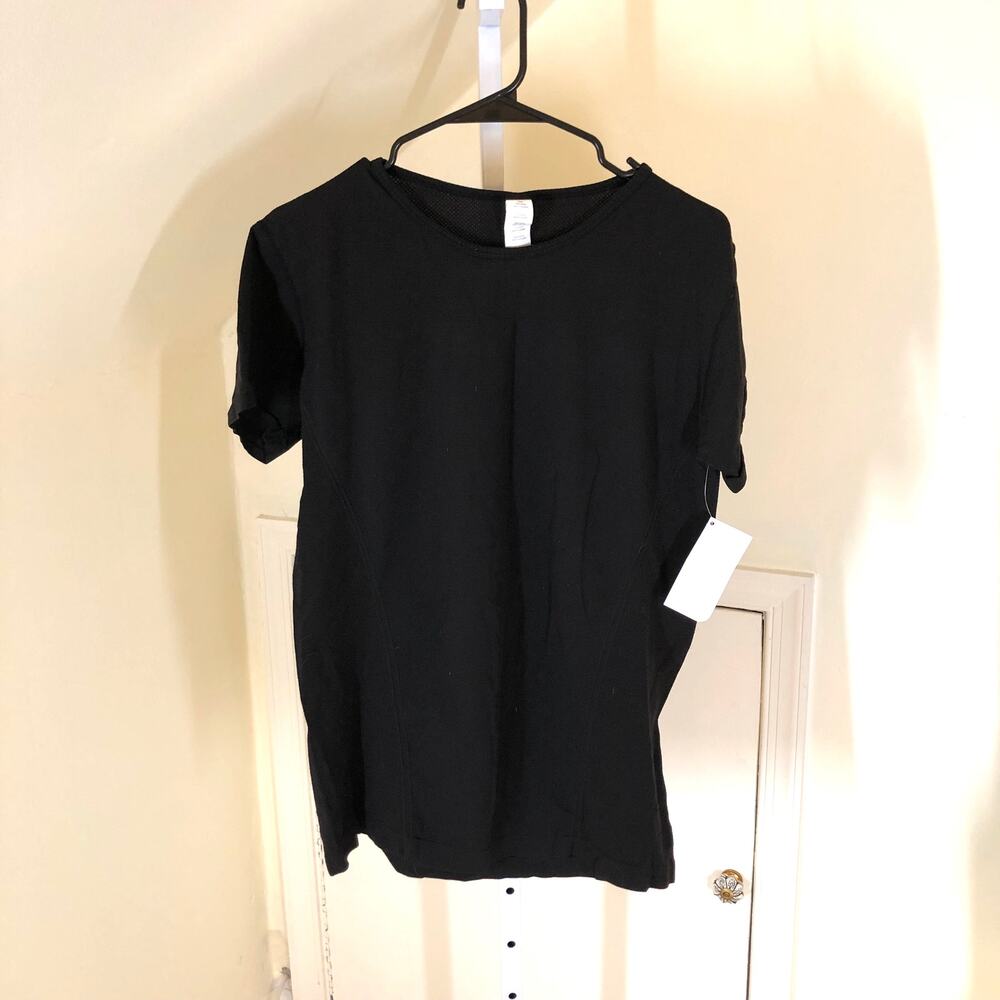 Fabletics NWT Women's Black Mesh Athletic Shirt Size L
